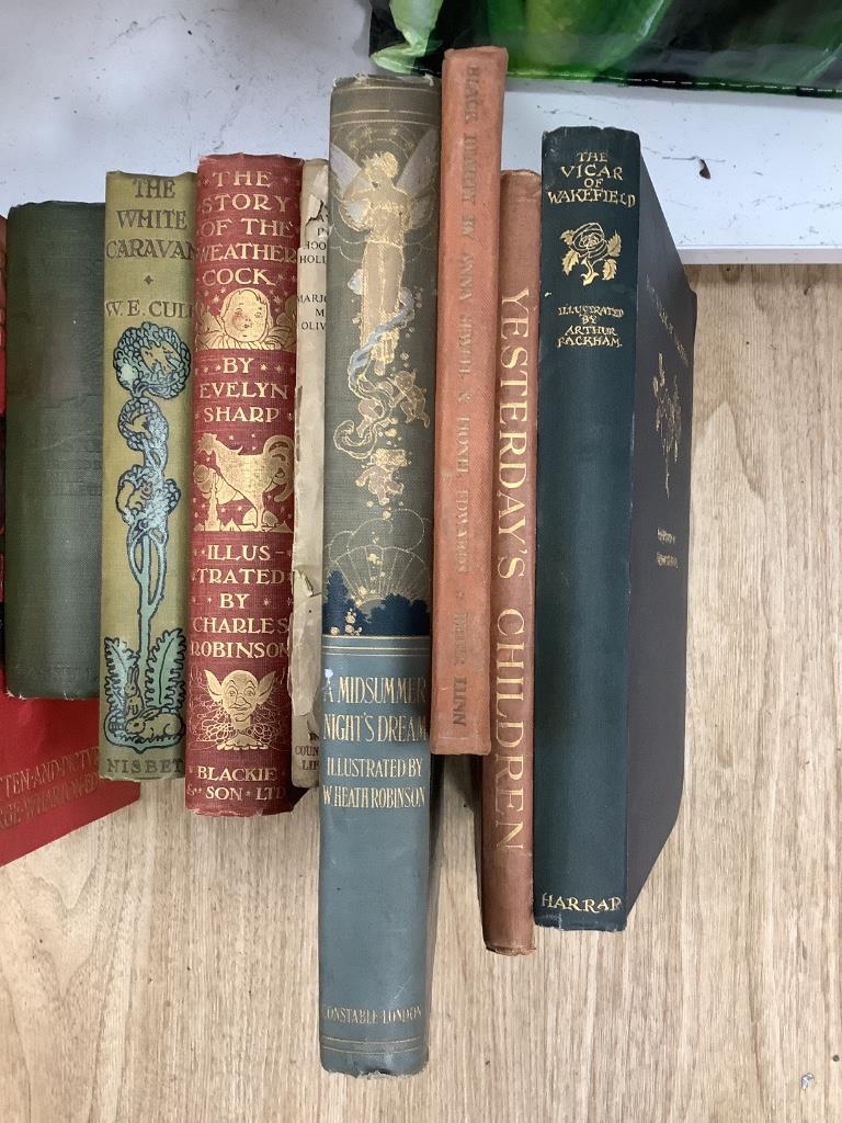 A quantity of illustrated books including Arthur Rackham the Vicar of Wakefield